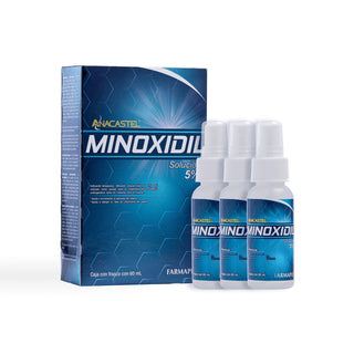 Anacastel - Minoxidil 5% - Tratamiento Anticaída - 3 unidades - 60ml - Tienda Farmapiel