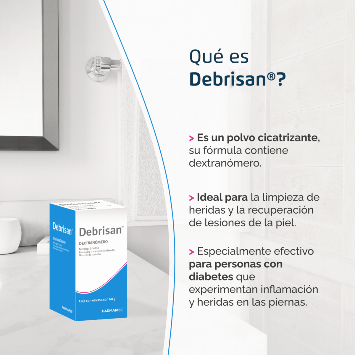 Debrisan® - Auxiliar en el Cuidado de Heridas - 60 g – Tienda Farmapiel