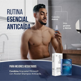 Anacastel Minoxidil 5% - Auxiliar en el Tratamiento Anticaída - 3 unidades - 60ml