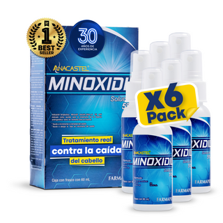Anacastel Minoxidil 5% | 6 Meses de Tratamiento Anticaída para Cabello y Barba | Presentación Spray 60ml