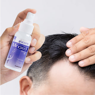 Anacastel Minoxidil 5% Morado | 2 Meses de Tratamiento Anticaída para Cabello y Barba | Presentación Spray 60ml