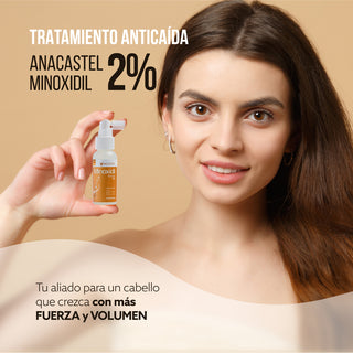 Anacastel Minoxidil 2% - Auxiliar en el Tratamiento Anticaída - 60ml