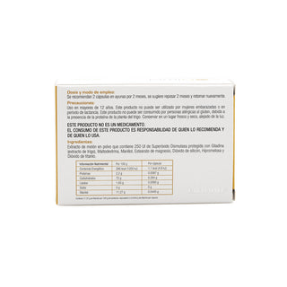 SODimel Suplemento Antioxidante | Reduce Estrés Oxidativo, Mejora Piel y Energía | 30 Cápsulas