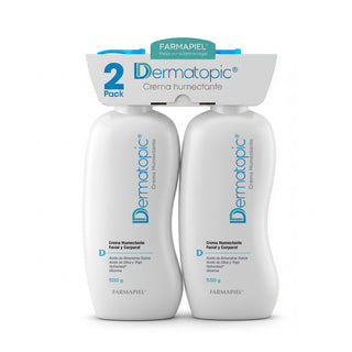 Dermatopic Crema Humectante Facial y Corporal 2 Pack  | Hidratación Intensa para Piel Seca y Sensible | 500g x2