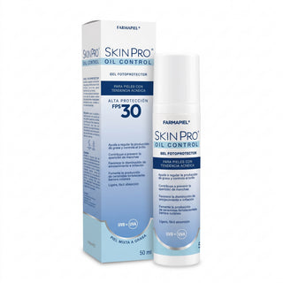 SKINPRO Oil Control Gel Fotoprotector FPS 30 | Piel Mixta a Grasa con Tendencia Acnéica | Control de Grasa y Brillo | 50 g