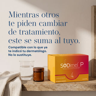 SODimel P Suplemento Alimenticio Capilar | Coadyuvante Anticaída y Salud del Folículo | SOD, Miliacina, Coenzima Q10, Hierro y Zinc | 60 Cápsulas