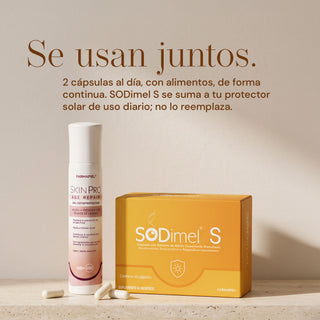 SODimel S Suplemento Alimenticio para Fotoprotección y Fotoenvejecimiento | SOD y Polypodium | 60 Cápsulas