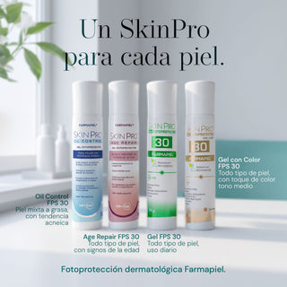 SKINPRO Oil Control Gel Fotoprotector FPS 30 | Piel Mixta a Grasa con Tendencia Acnéica | Control de Grasa y Brillo | 50 g