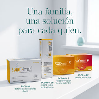 SODimel P Suplemento Alimenticio Capilar | Coadyuvante Anticaída y Salud del Folículo | SOD, Miliacina, Coenzima Q10, Hierro y Zinc | 60 Cápsulas