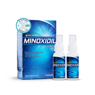 Anacastel Minoxidil 5% | 2 Meses de Tratamiento Anticaída para Cabello y Barba | Presentación Spray 60ml