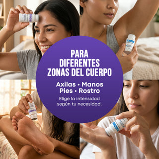 SKINDRY Antitranspirante Pack | Piel Normal y Sensible | Control de Hiperhidrosis | 48h y 72h de Protección para Axilas, Manos, Pies, Frente y Cuero Cabelludo | 20 ml