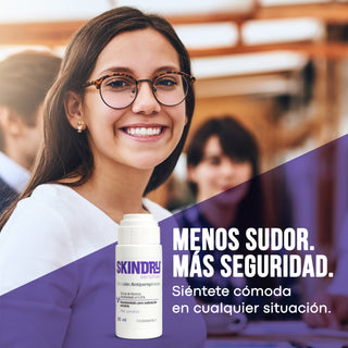 SKINDRY Antitranspirante Pack | Piel Normal y Sensible | Control de Hiperhidrosis | 48h y 72h de Protección para Axilas, Manos, Pies, Frente y Cuero Cabelludo | 20 ml