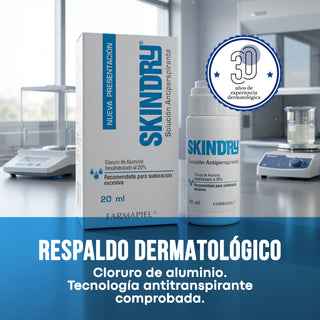 SKINDRY Antitranspirante Pack | Piel Normal y Sensible | Control de Hiperhidrosis | 48h y 72h de Protección para Axilas, Manos, Pies, Frente y Cuero Cabelludo | 20 ml