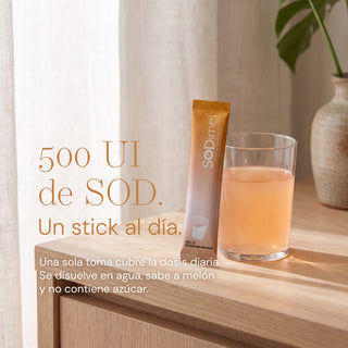 SODimel Sticks | Defensa Antioxidante y Protección Celular | Formato Soluble con Extracto de Melón y Sin Azúcar | 30 Unidades
