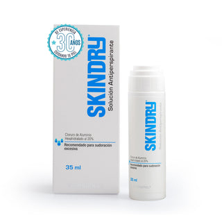 SKINDRY Antitranspirante | Control de Hiperhidrosis | 72h de Protección para Axilas, Manos, Pies, Frente y Cuero Cabelludo | 35 ml