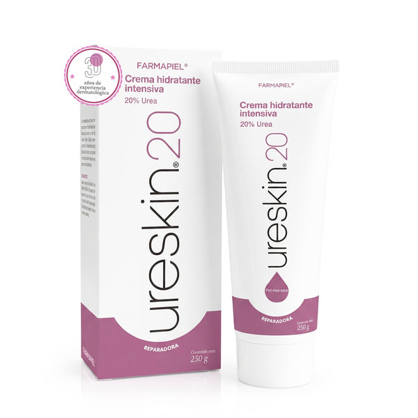 URESKIN Crema Corporal Emoliente Intensiva | 20% de Urea | Tratamiento de Xerosis y Psoriasis | Piel muy Seca y Rugosidades |  250g