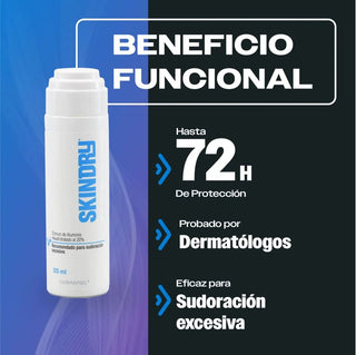 Skindry - Antiperspirante 72h - Cloruro de Aluminio 20% - 35ml - Tienda Farmapiel