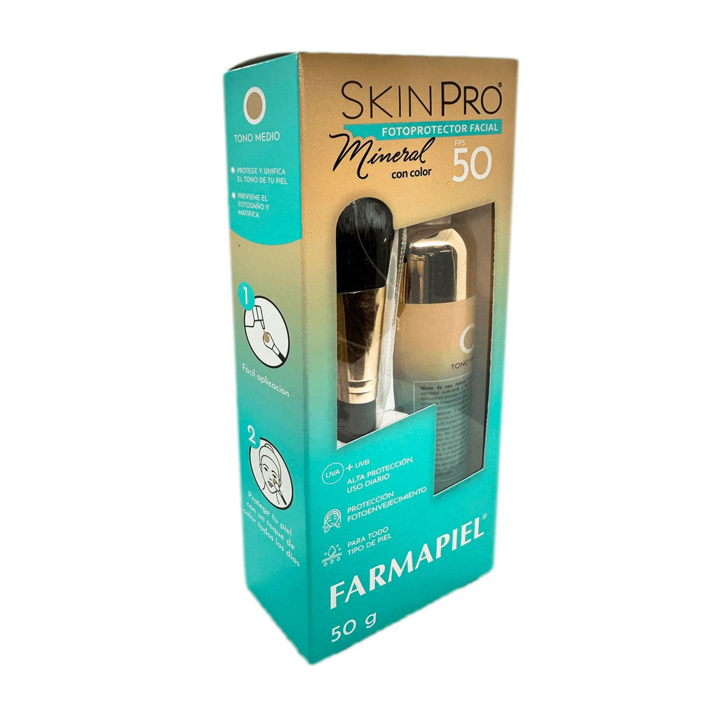 Skinpro Mineral FPS 50+ - Fotoprotección con Color - 50g – Tienda Farmapiel